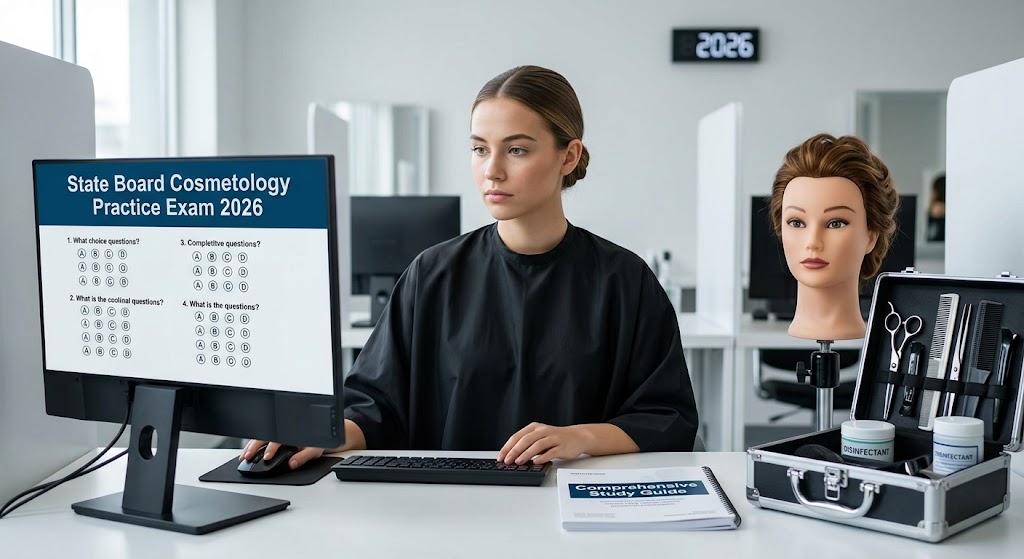 State Board Cosmetology Exam Practice Test 2026 [Study Guide] Banner