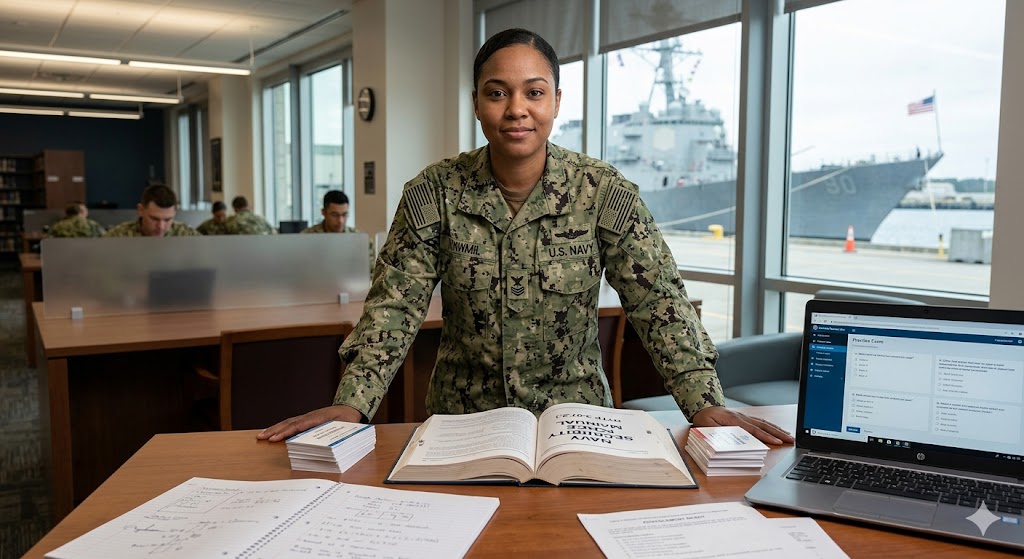 Petty Officer First Class in the Master-at-Arms (E-6 MA) Advancement Practice Exam Banner