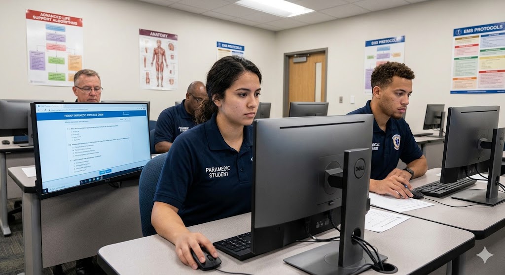 Field Internship Student Data Acquisition Project (FISDAP) Paramedic Practice Exam Banner