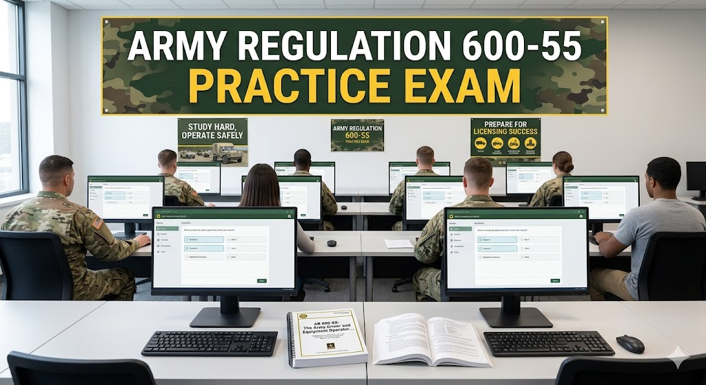 Army Regulation (AR) 600-55 Practice Test Banner