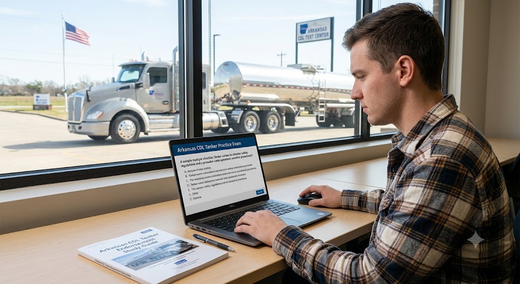 Arkansas CDL Tanker Practice Test Banner