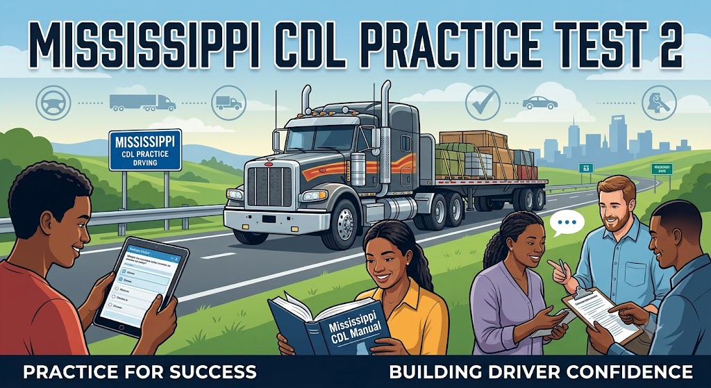 Mississippi CDL Practice Test 2 Banner