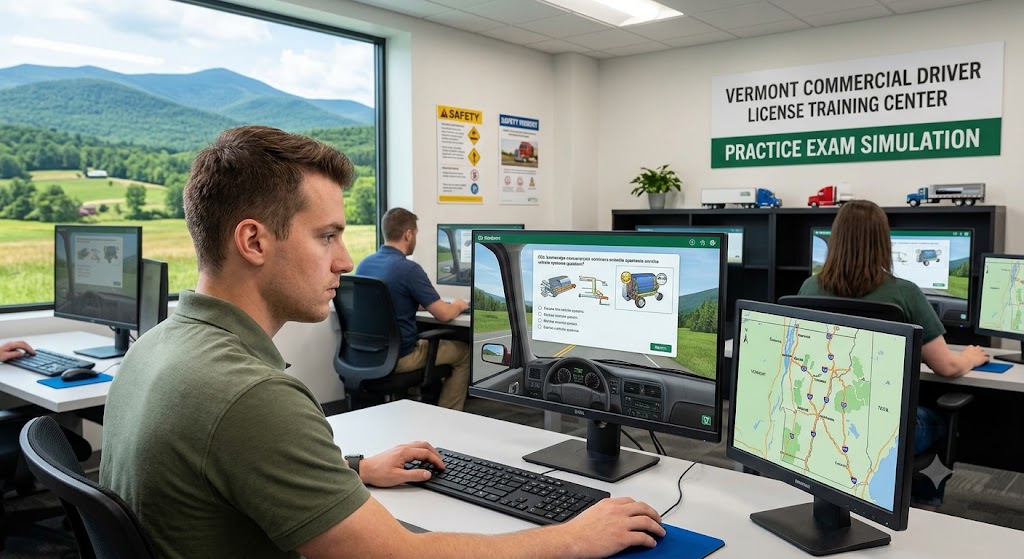 Vermont CDL General Knowledge Test Simulator Banner
