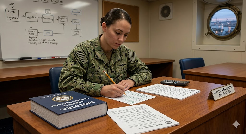 Logistics Specialist Third Class Petty Officer (LS3) Advancement Practice Exam Banner