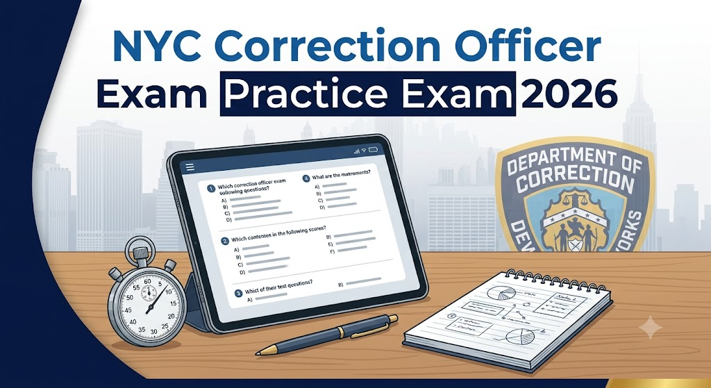 NYC Correction Officer Exam Practice Test 2026 Banner