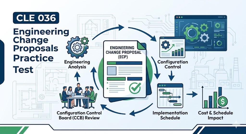 CLE 036 Engineering Change Proposals for Engineers Practice Test Banner