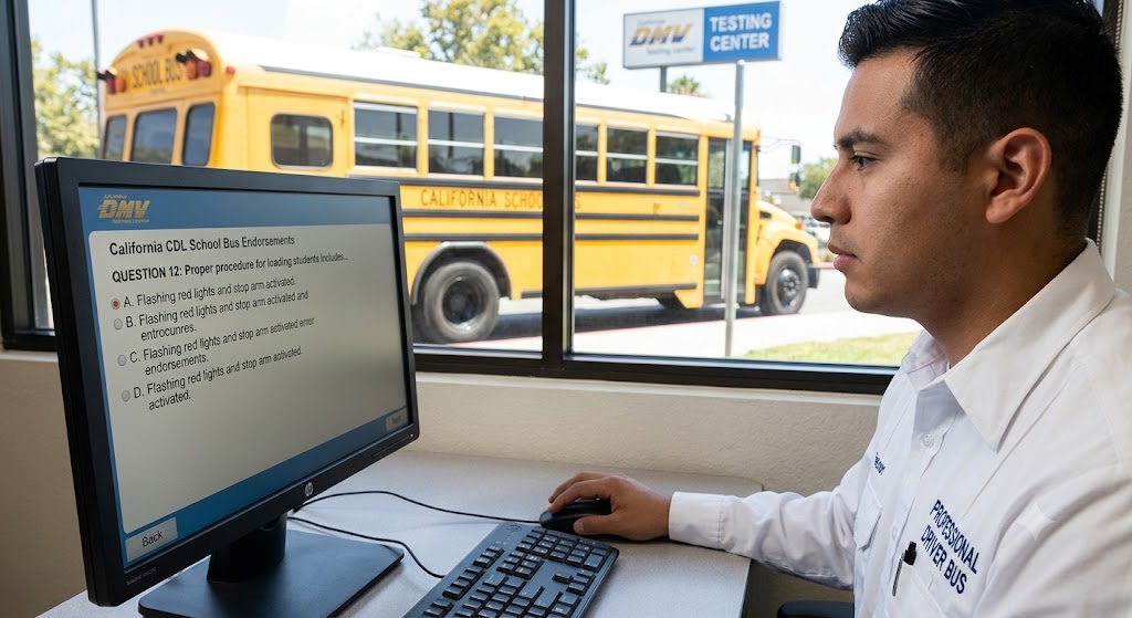 California CDL School Bus Practice Test 2 Banner