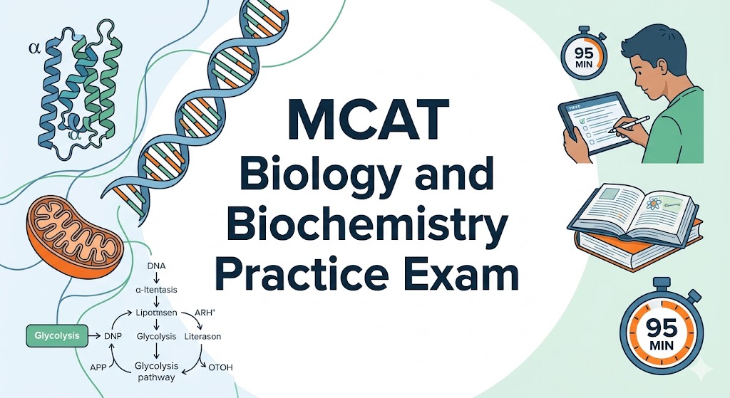MCAT Biological and Biochemical Foundations of Living Systems Practice Exam Banner