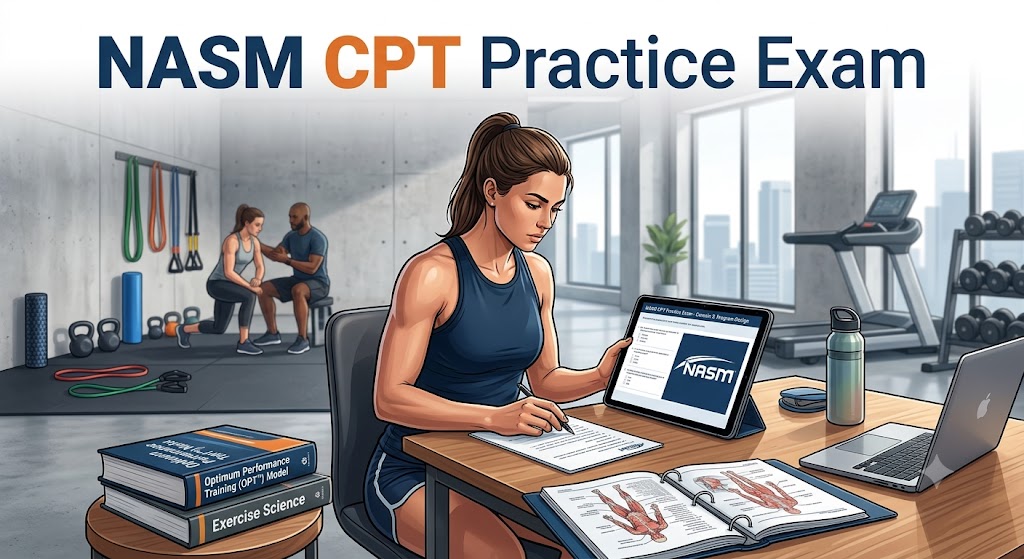 National Academy of Sports Medicine (NASM) Certified Personal Trainer (CPT) Practice Exam Banner