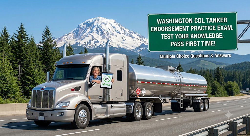 Washington CDL Tanker Practice Test Banner