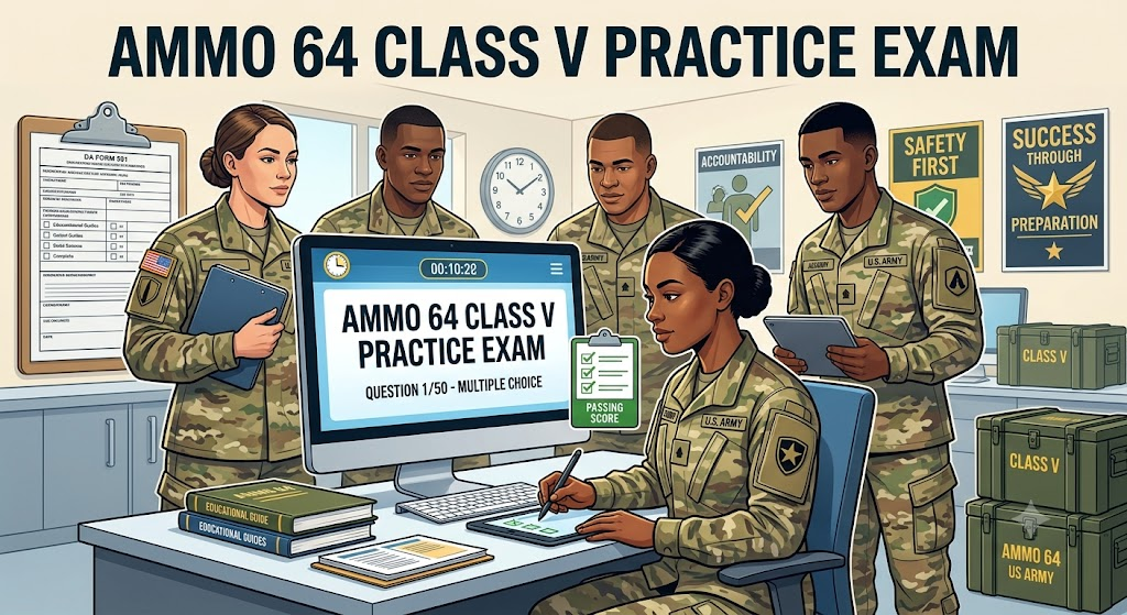 AMMO 64 Class V Issue and Turn-In Procedures for Using Units Practice Test Banner