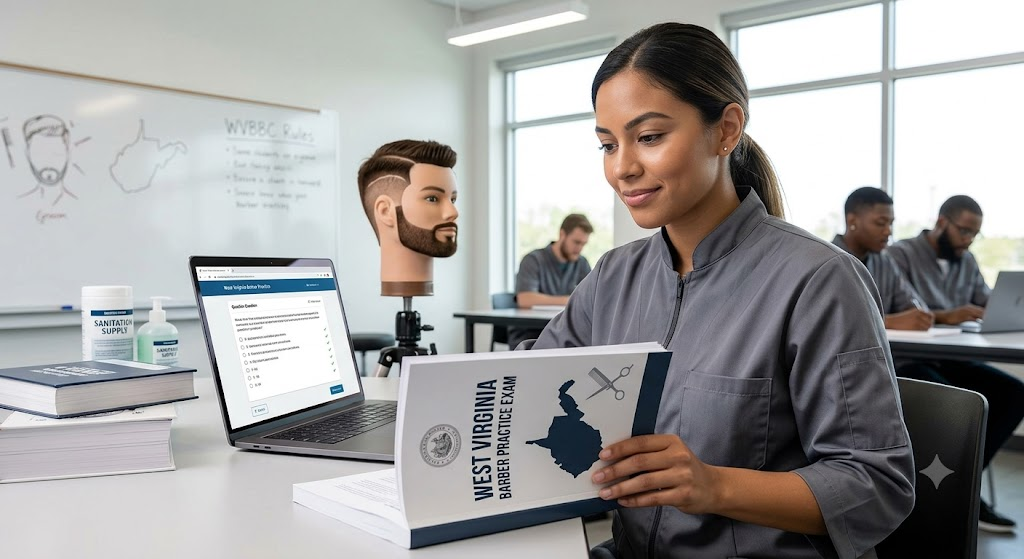 West Virginia Barber Practice Exam Banner