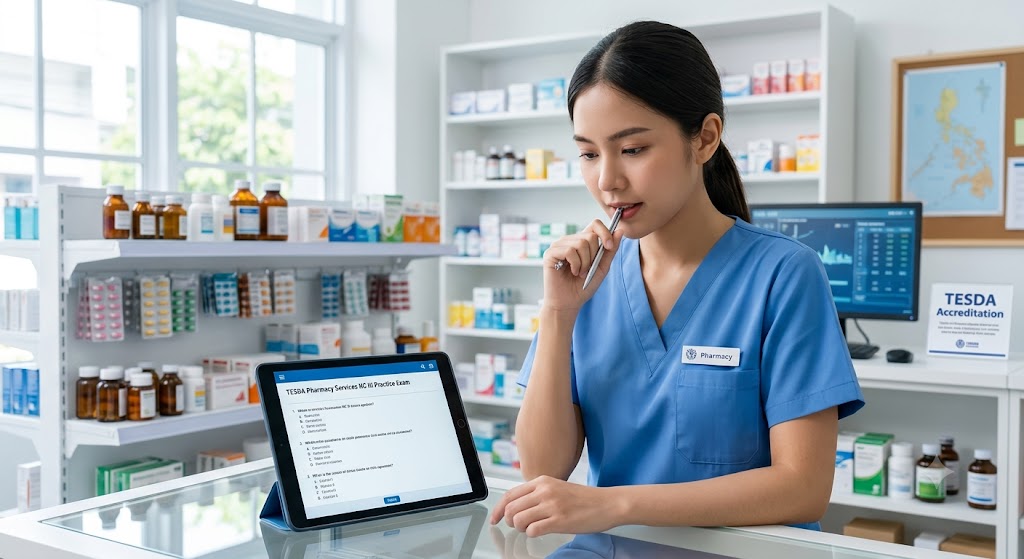 TESDA Pharmacy Services NC III – Pharmacy Assistant Practice Test Banner