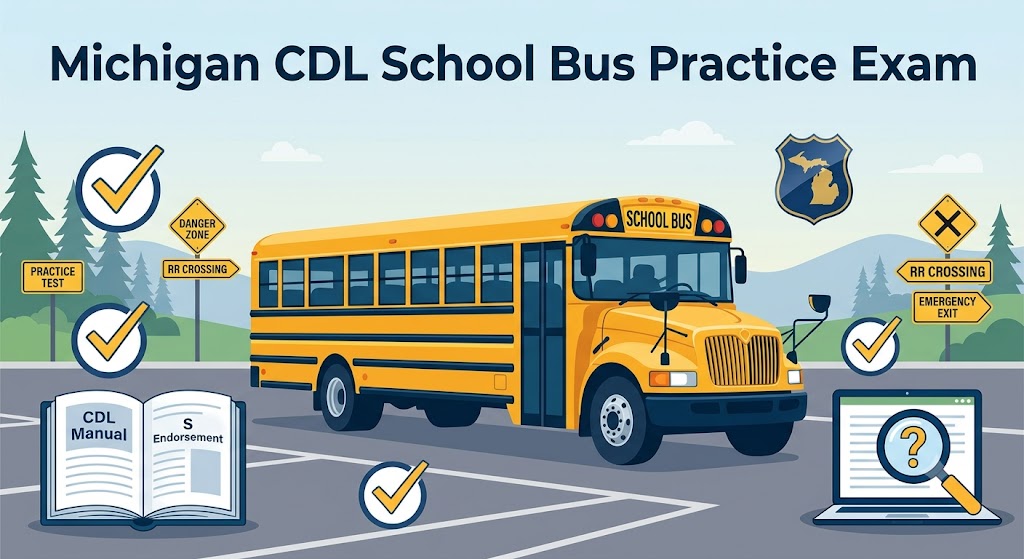 Michigan CDL School Bus Practice Test Banner