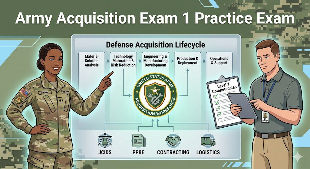 Army Acquisition Exam 1 Practice Banner