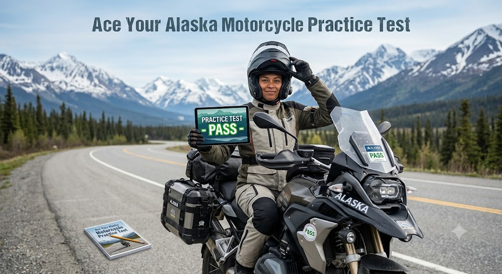 Alaska Motorcycle Practice Test Banner