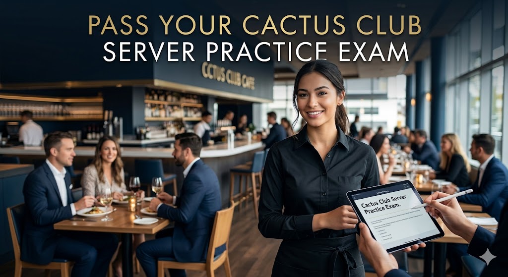 Cactus Club Server Practice Test Banner