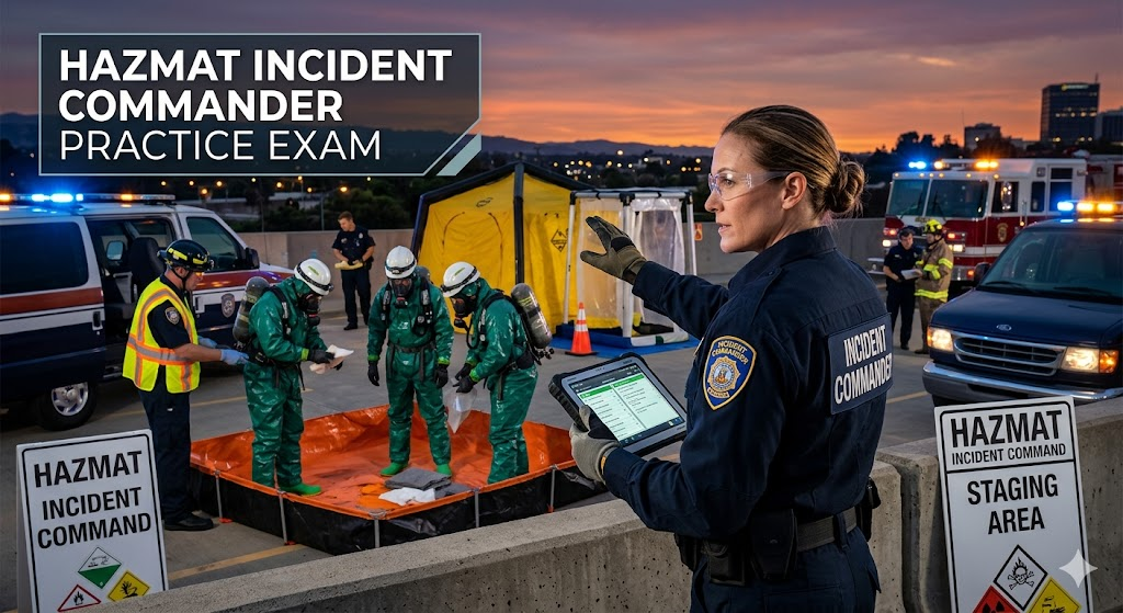 Hazardous Materials (HAZMAT) Incident Commander (IC) Practice Test Banner