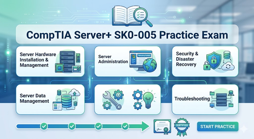 CompTIA Server+ SK0-005 Practice Test 2026 | Real Exam Questions Banner