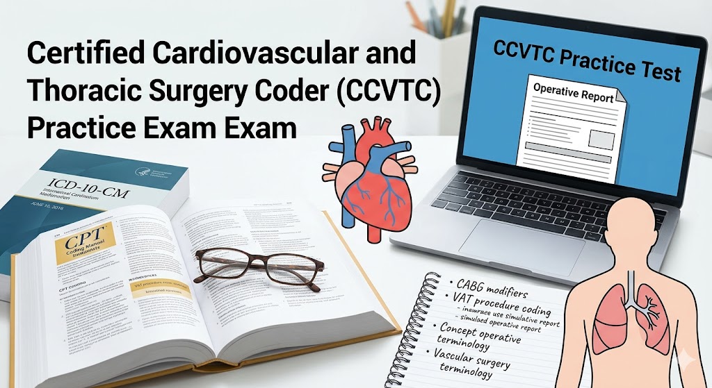 Certified Cardiovascular and Thoracic Surgery Coder (CCVTC) Practice Exam Banner