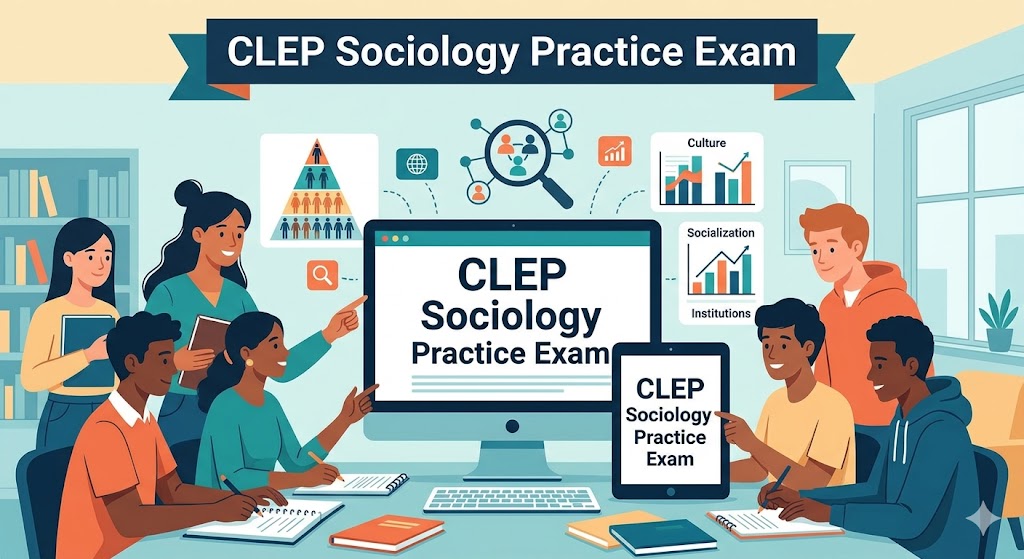CLEP Sociology Practice Exam Banner