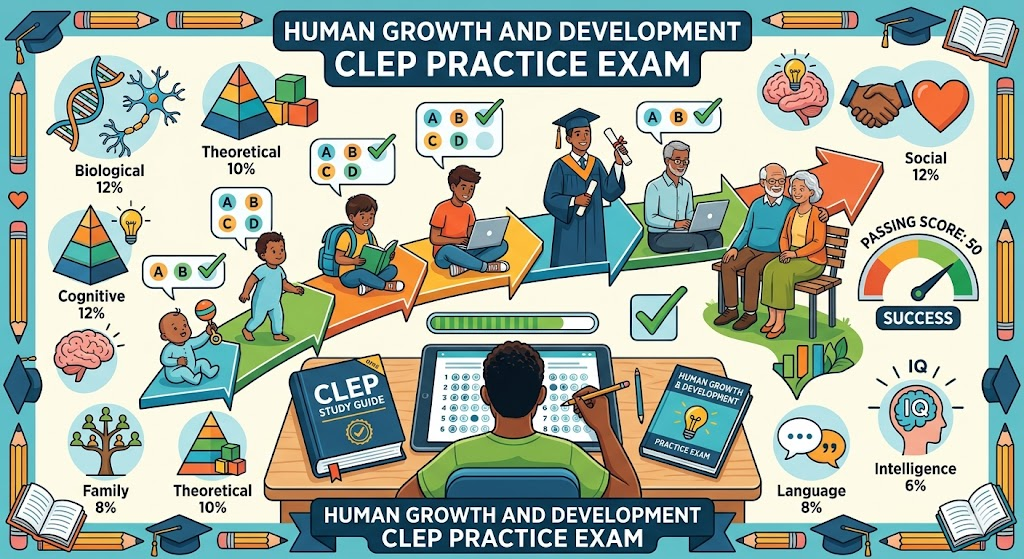 Human Growth and Development CLEP Prep Practice Exam Banner