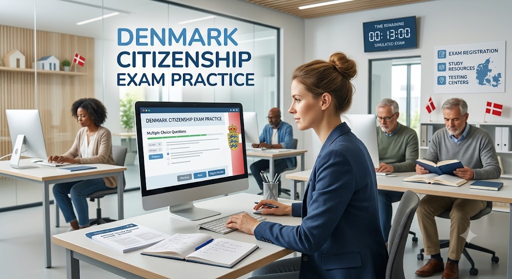 Citizenship Practice Test & Exam Prep | Denmark Banner