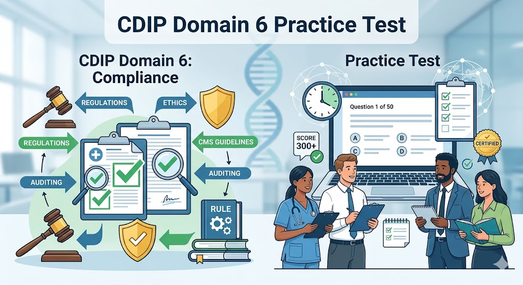 Certified Documentation Integrity Practitioner (CDIP) Domian 6 Practice Test Banner