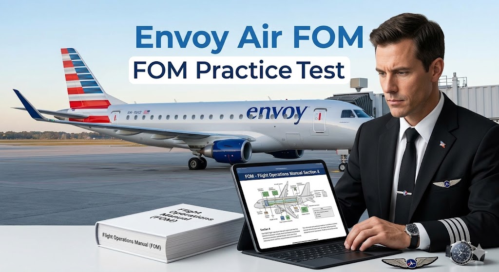 Envoy Air Indoctrination Training – Flight Operations Manual (FOM) Practice Test Banner