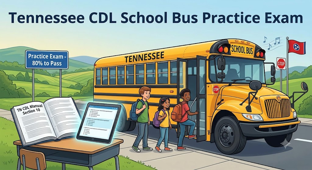 Tennessee CDL School Bus Practice Test Banner