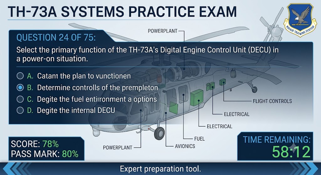 TH-73A Systems Practice Test Banner