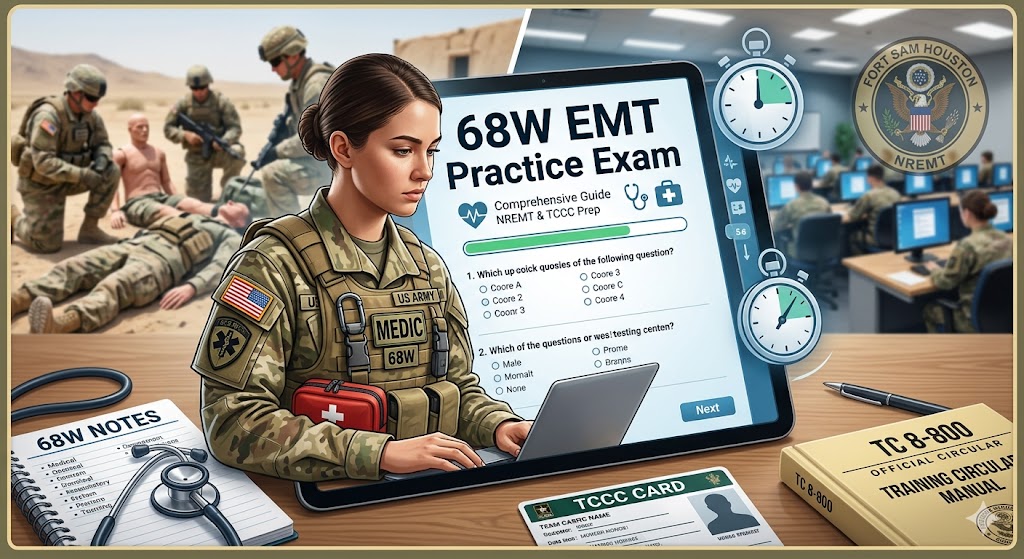 EMT Emergency Care 68W Practice Test Banner