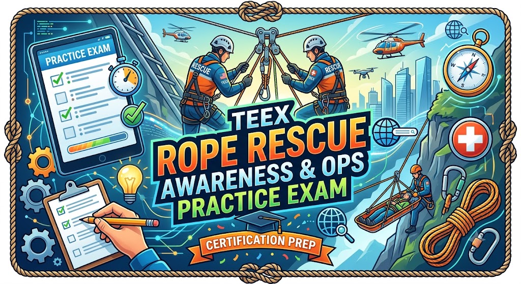 TEEX Rope Rescue Awareness and Ops Practice Exam Banner