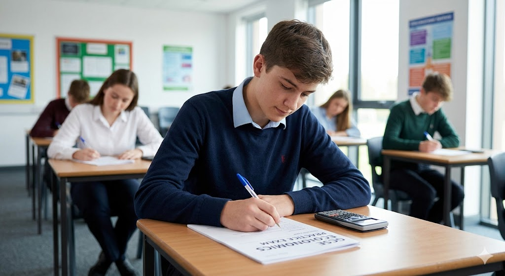 General Certificate of Secondary Education (GCSE) Economics Practice Exam Banner