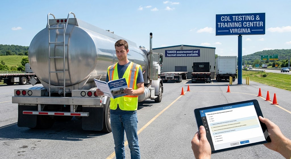 Virginia CDL Tanker Practice Test Banner