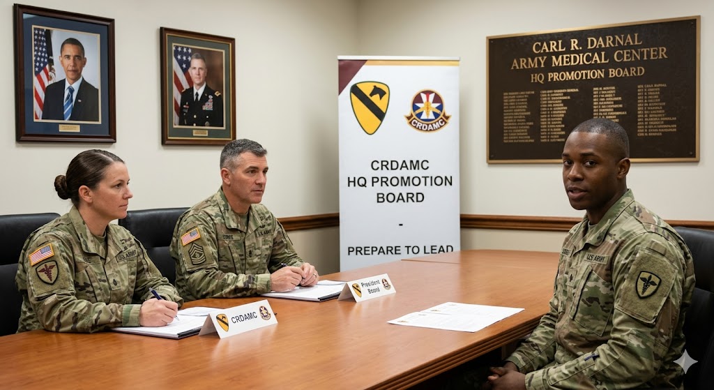 Carl R. Darnall Army Medical Center (CRDAMC) HQ Promotion Board Practice Test Banner