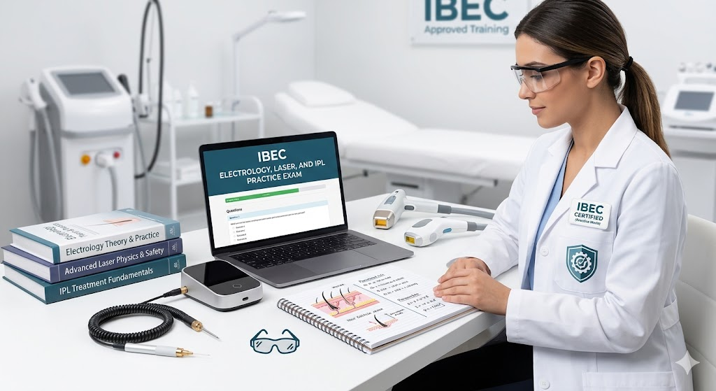 IBEC Electrology, Laser, and IPL Practice Exam Banner