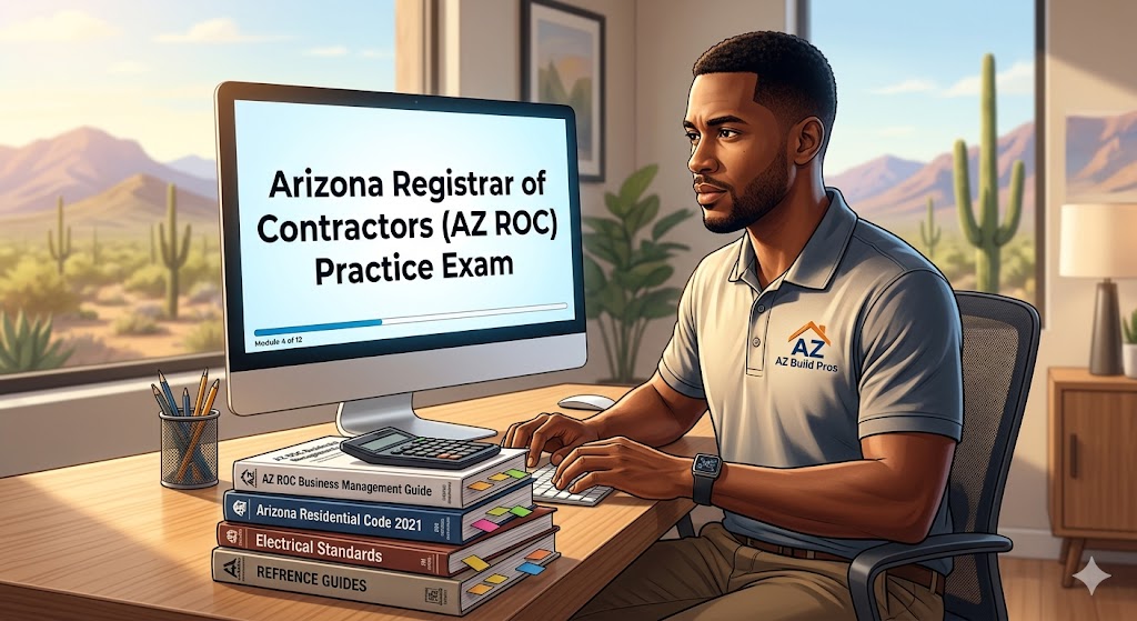 Arizona Registrar of Contractors (AZ ROC) Practice Exam Banner