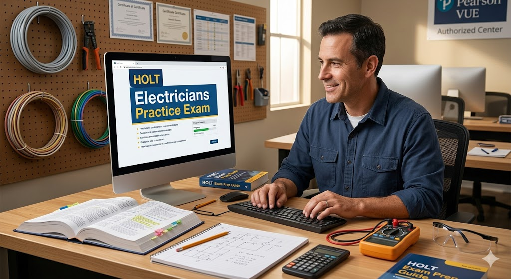 HOLT Electricians Practice Exam Banner