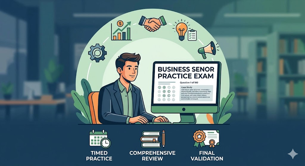 Business Senior Practice Exam Banner
