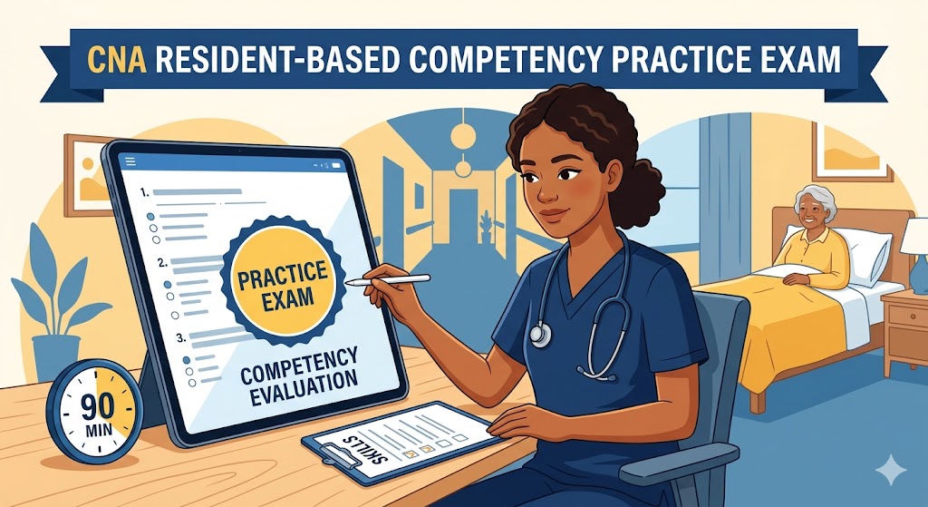 CNA Resident-Based Competency Practice Test Banner