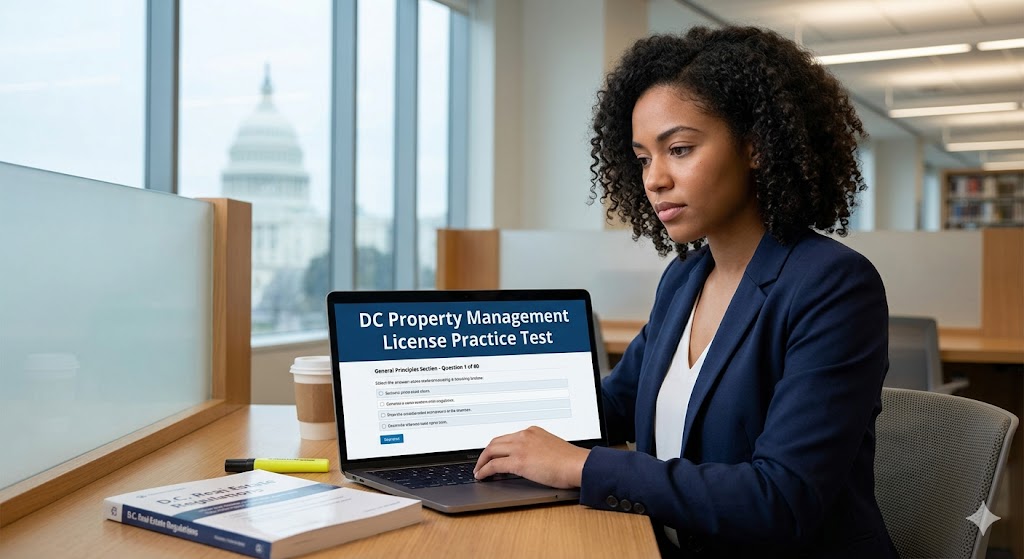 DC Property Management License Practice Test Banner