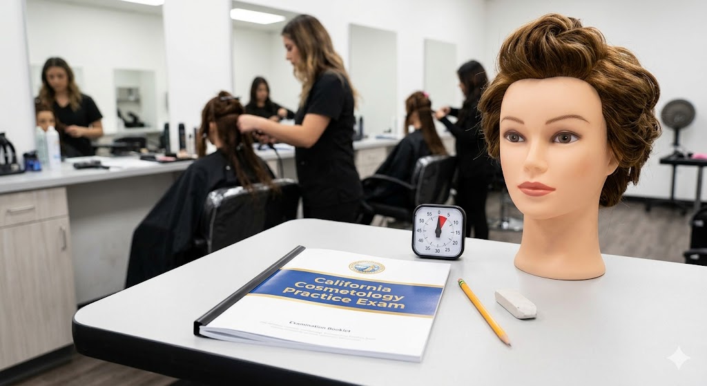 California Cosmetology Practice Exam Banner