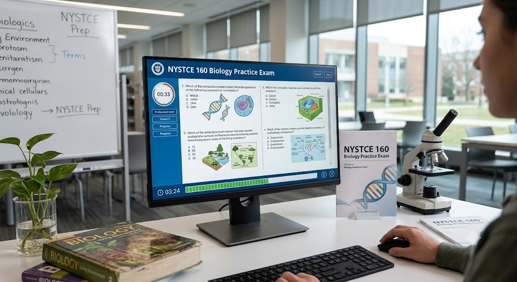 NYSTCE 160 – Biology Practice Exam Banner