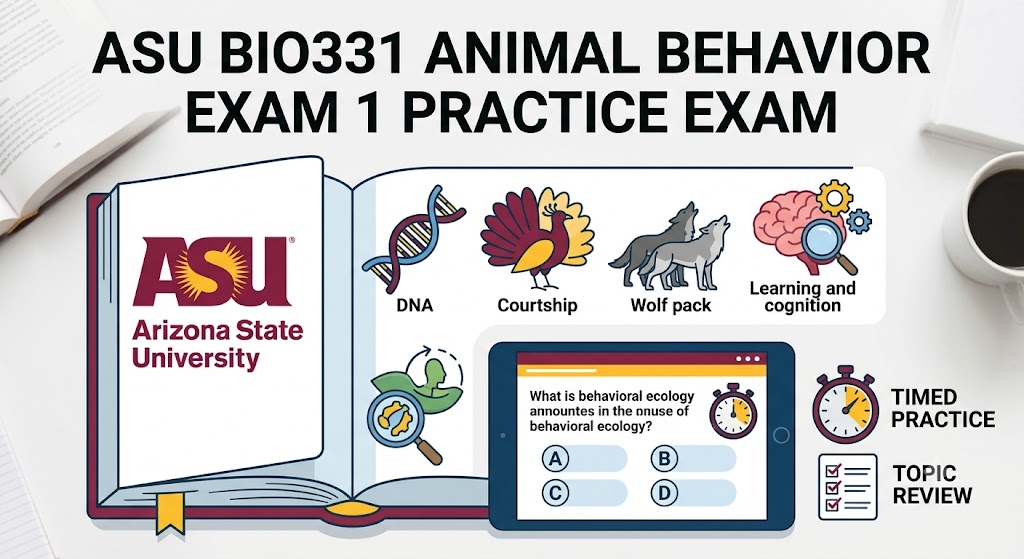 Arizona State University (ASU) BIO331 Animal Behavior Exam 1 Practice Banner