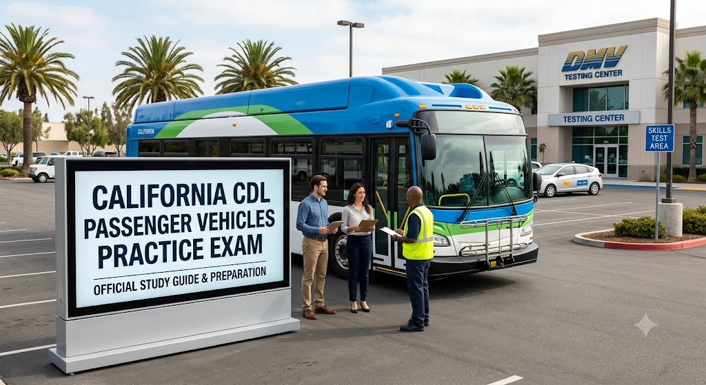 California CDL Passenger Vehicles Test Banner