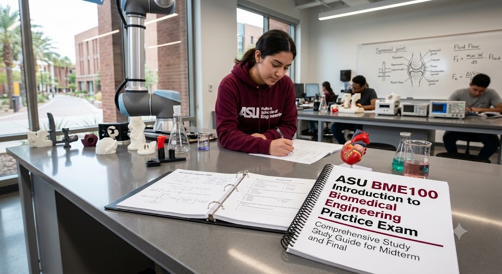 Arizona State University (ASU) BME100 Introduction to Biomedical Engineering Midterm Practice Exam Banner