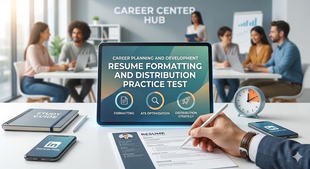 Career Planning and Development Resume Formatting and Distribution Practice Test Banner