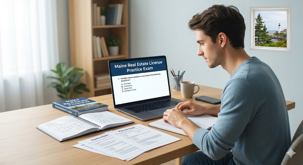 Maine Real Estate License Practice Exam Banner