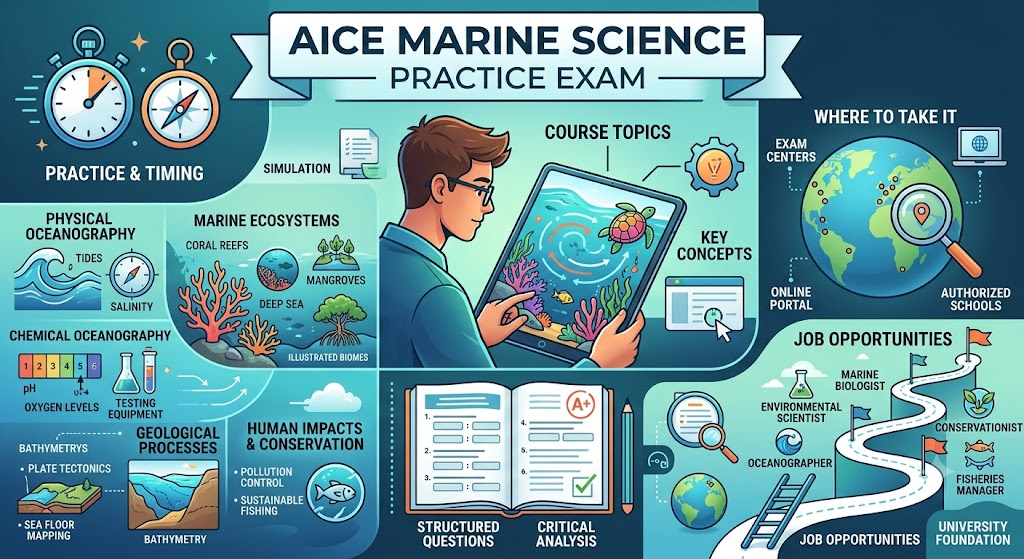 AICE Marine Science Practice Exam Banner
